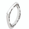 Lex & Lu Sterling Silver Stackable Expressions Polished Rhodium-plate Square Ring LAL12367- 3 - Lex & Lu