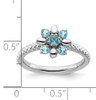 Lex & Lu Sterling Silver Stackable Expressions Blue Topaz Ring LAL12445- 5 - Lex & Lu