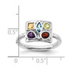 Lex & Lu Sterling Silver Stackable Expressions Gemstone Ring LAL12457- 5 - Lex & Lu