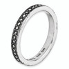 Lex & Lu Sterling Silver Stackable Expressions Marcasite Band Ring LAL12547- 3 - Lex & Lu