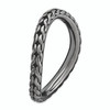 Lex & Lu Sterling Silver Stackable Expressions Polished Black-plated Wave Ring LAL12649- 3 - Lex & Lu