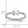 Lex & Lu Sterling Silver Stackable Expressions Rhodium-plated Awareness Puzzle Piece Ring LAL12847- 5 - Lex & Lu