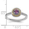 Lex & Lu Sterling Silver w/14k Gold Stackable Expressions Sterling Silver Amethyst Ring LAL12991- 5 - Lex & Lu