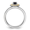 Lex & Lu Sterling Silver w/14k Gold Stackable Expressions Created Sapphire Ring LAL13033- 2 - Lex & Lu