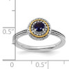 Lex & Lu Sterling Silver w/14k Gold Stackable Expressions Created Sapphire Ring LAL13033- 5 - Lex & Lu