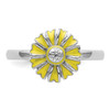 Lex & Lu Sterling Silver Stackable Expressions Daisy Ring LAL13081- 4 - Lex & Lu