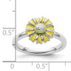 Lex & Lu Sterling Silver Stackable Expressions Daisy Ring LAL13081- 5 - Lex & Lu