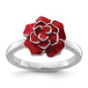 Lex & Lu Sterling Silver Stackable Expressions Rose Ring LAL13093 - Lex & Lu