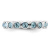 Lex & Lu Sterling Silver Stackable Expressions March Crystals Ring LAL13285- 4 - Lex & Lu