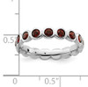 Lex & Lu Sterling Silver Stackable Expressions June Crystals Ring LAL13303- 5 - Lex & Lu