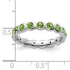 Lex & Lu Sterling Silver Stackable Expressions August Crystals Ring LAL13315- 5 - Lex & Lu