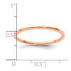 Lex & Lu 14k Rose Gold 1.2mm Half Round Stackable Band Ring LAL14450- 4 - Lex & Lu