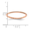 Lex & Lu 14k Rose Gold 1.2mm Twisted Wire Pattern Stackable Band Ring LAL14640- 4 - Lex & Lu