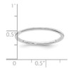 Lex & Lu 14k White Gold 1.2mm Half Round Satin Stackable Band Ring LAL14728- 4 - Lex & Lu