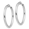 Lex & Lu Sterling Silver w/Rhodium Polished Hoop Earrings LAL22730 - 2 - Lex & Lu