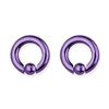 Lex & Lu Pair of Titanium Captives 4 Gauge 5/8" Dia Blue/Purple-Lex & Lu