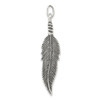 Lex & Lu Sterling Silver Antiqued Feather Pendant LAL22800 - Lex & Lu