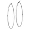 Lex & Lu Sterling Silver w/Rhodium 2mm Polished Hoop Earrings LAL22849 - 2 - Lex & Lu