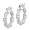 Lex & Lu Sterling Silver Twist 20mm Hoop Earrings LAL22857 - 2 - Lex & Lu