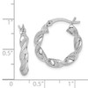 Lex & Lu Sterling Silver Twist 20mm Hoop Earrings LAL22857 - 4 - Lex & Lu