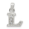 Lex & Lu Sterling Silver CZ Initial L Pendant LAL22878 - Lex & Lu