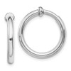 Lex & Lu Sterling Silver w/Rhodium Polished Hoop Earrings LAL22910 - Lex & Lu