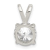 Lex & Lu Sterling Silver Round CZ Pendant LAL22919 - 4 - Lex & Lu