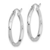 Lex & Lu Sterling Silver w/Rhodium Twisted Hoop Earrings LAL22931 - 2 - Lex & Lu