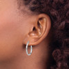 Lex & Lu Sterling Silver w/Rhodium Twisted Hoop Earrings LAL22931 - 3 - Lex & Lu