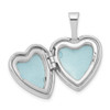 Lex & Lu Sterling Silver & Diamond Polished 12mm Heart Locket LAL22979 - 5 - Lex & Lu