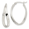 Lex & Lu Sterling Silver Twisted Hoop Earrings LAL23027 - Lex & Lu