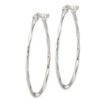 Lex & Lu Sterling Silver Twisted Oval Hoop Earrings LAL23028 - 2 - Lex & Lu