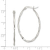 Lex & Lu Sterling Silver Twisted Oval Hoop Earrings LAL23028 - 4 - Lex & Lu