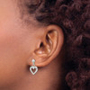 Lex & Lu Sterling Silver Polished Dangle Heart Post Earrings LAL23032 - 3 - Lex & Lu