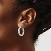 Lex & Lu Sterling Silver Polished Twisted Hoop Earrings LAL23035 - 3 - Lex & Lu