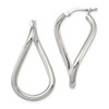 Lex & Lu Sterling Silver Polished Twisted Hoop Earrings LAL23102 - Lex & Lu