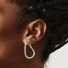 Lex & Lu Sterling Silver Polished Twisted Hoop Earrings LAL23102 - 3 - Lex & Lu