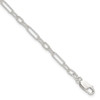 Lex & Lu Sterling Silver Fancy Link Anklet 10'' LAL23173 - Lex & Lu