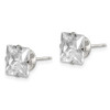 Lex & Lu Sterling Silver 8mm Square CZ 4 Prong Stud Earrings LAL23252 - 2 - Lex & Lu