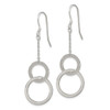 Lex & Lu Sterling Silver Circle Dangle Earrings LAL23330 - 2 - Lex & Lu