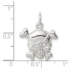 Lex & Lu Sterling Silver CZ Skull Charm LAL23409 - 3 - Lex & Lu