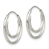 Lex & Lu Sterling Silver Double Hoop Earrings LAL23437 - 2 - Lex & Lu