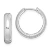 Lex & Lu Sterling Silver w/Rhodium Polished Hoop Earrings LAL23445 - Lex & Lu