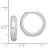 Lex & Lu Sterling Silver w/Rhodium Polished Hoop Earrings LAL23445 - 4 - Lex & Lu