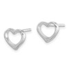 Lex & Lu Sterling Silver w/Rhodium Open Heart Post Earrings LAL23449 - 2 - Lex & Lu