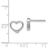 Lex & Lu Sterling Silver w/Rhodium Open Heart Post Earrings LAL23449 - 4 - Lex & Lu