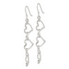 Lex & Lu Sterling Silver Heart Dangle Shepherd Hook Earrings LAL23450 - 2 - Lex & Lu