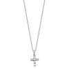 Lex & Lu Sterling Silver CZ Cross on 16 Box Chain Necklace 16'' - 2 - Lex & Lu