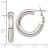 Lex & Lu Sterling Silver Omega Back Hoop Earrings LAL23543 - 4 - Lex & Lu