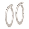 Lex & Lu Sterling Silver w/Rhodium Polished Hoop Earrings LAL23549 - 2 - Lex & Lu